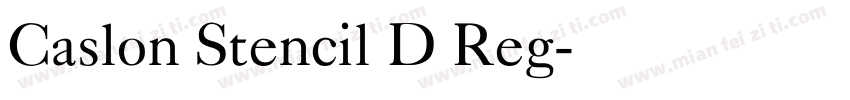 Caslon Stencil D Reg字体转换